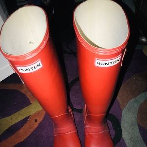 Red hunter boots